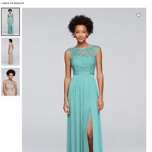 Long Bridesmaids Dress with Lace Bodice Spa